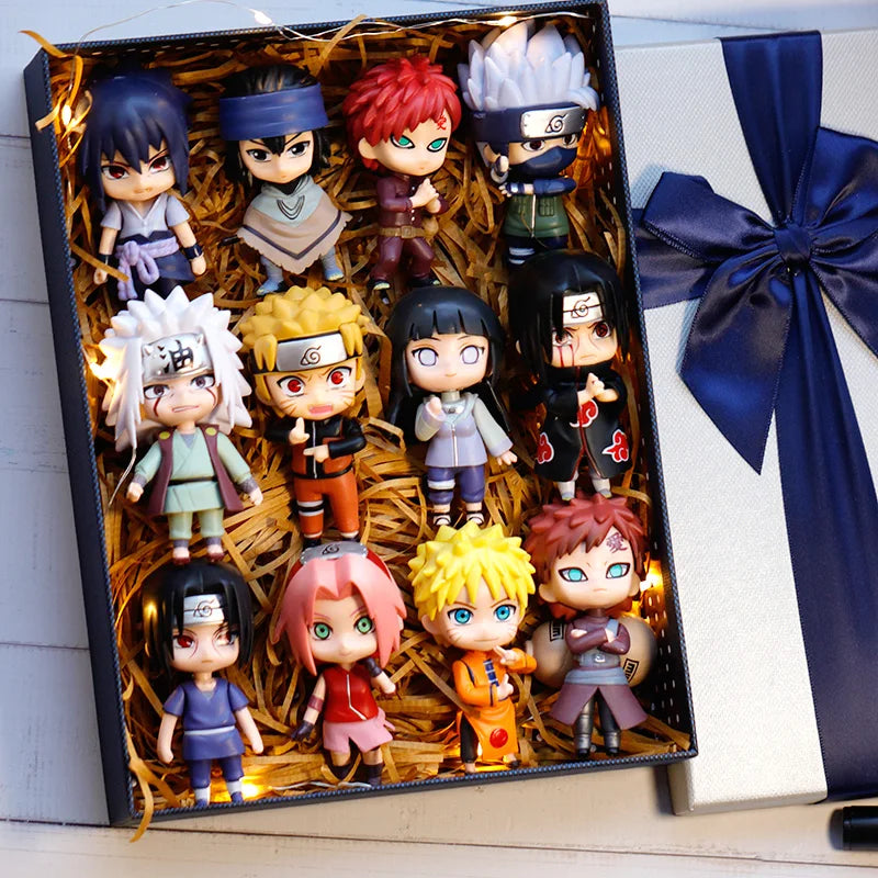 Conjunto de 12 Mini Bonecos - Naruto Shippuden