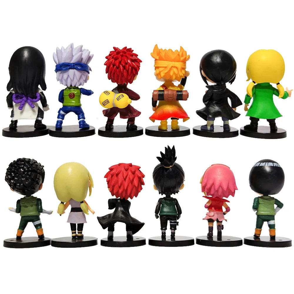 Conjunto de 12 Mini Bonecos - Naruto Shippuden